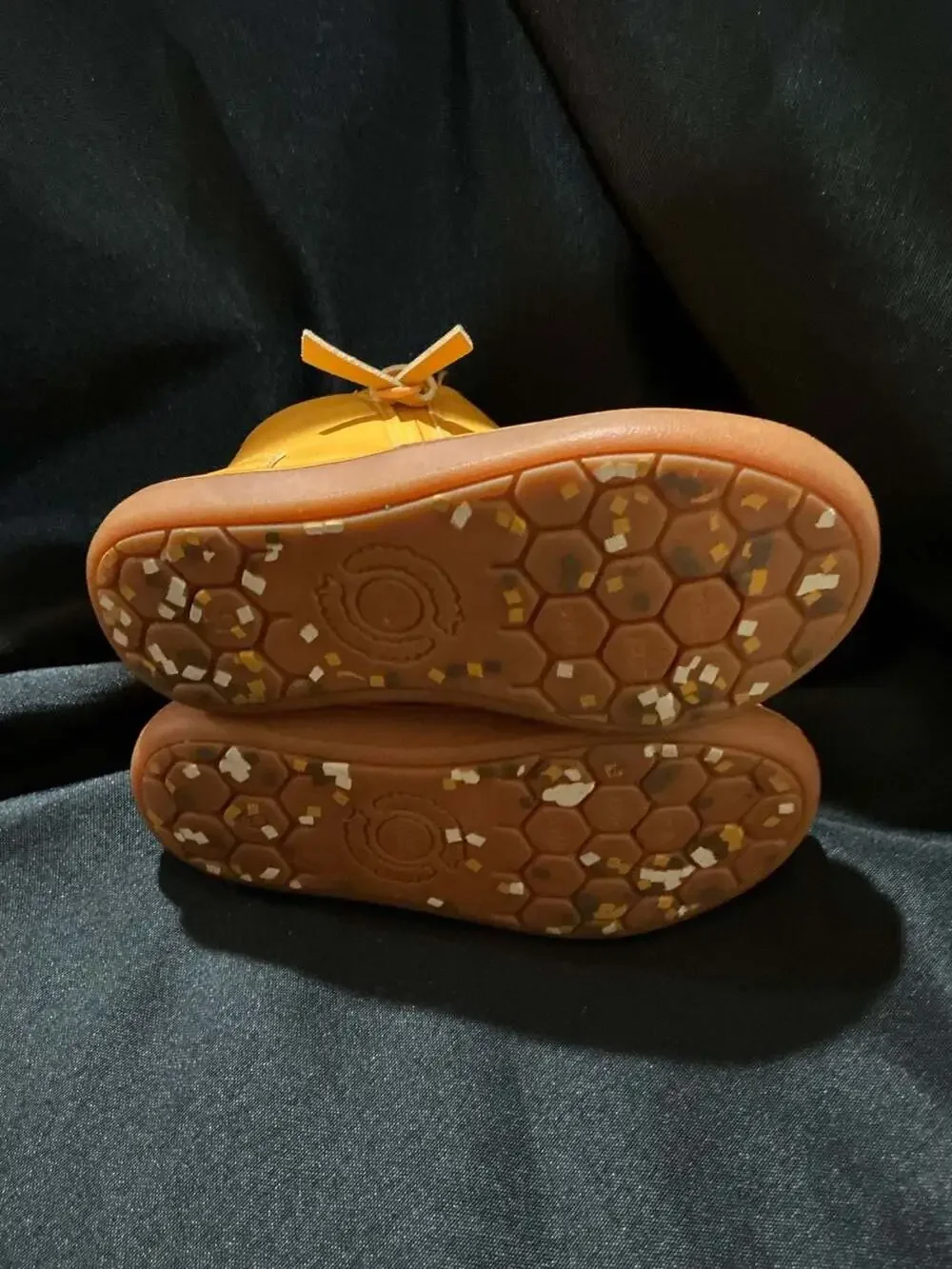 Livie & Luca Booties Size 9 Yellow Leather Side Zip Toddler Shoes